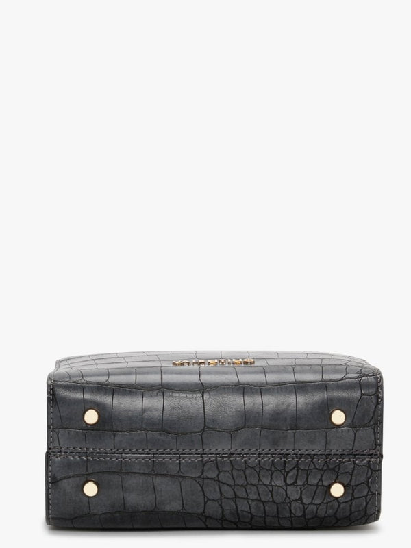 Pattie Haversack Antracite Moc Croc Cross-Body Bag