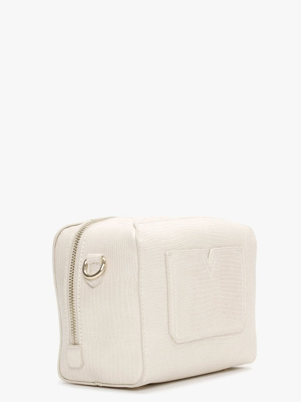 Pattie Haversack Ecru Reptile Cross-Body Bag