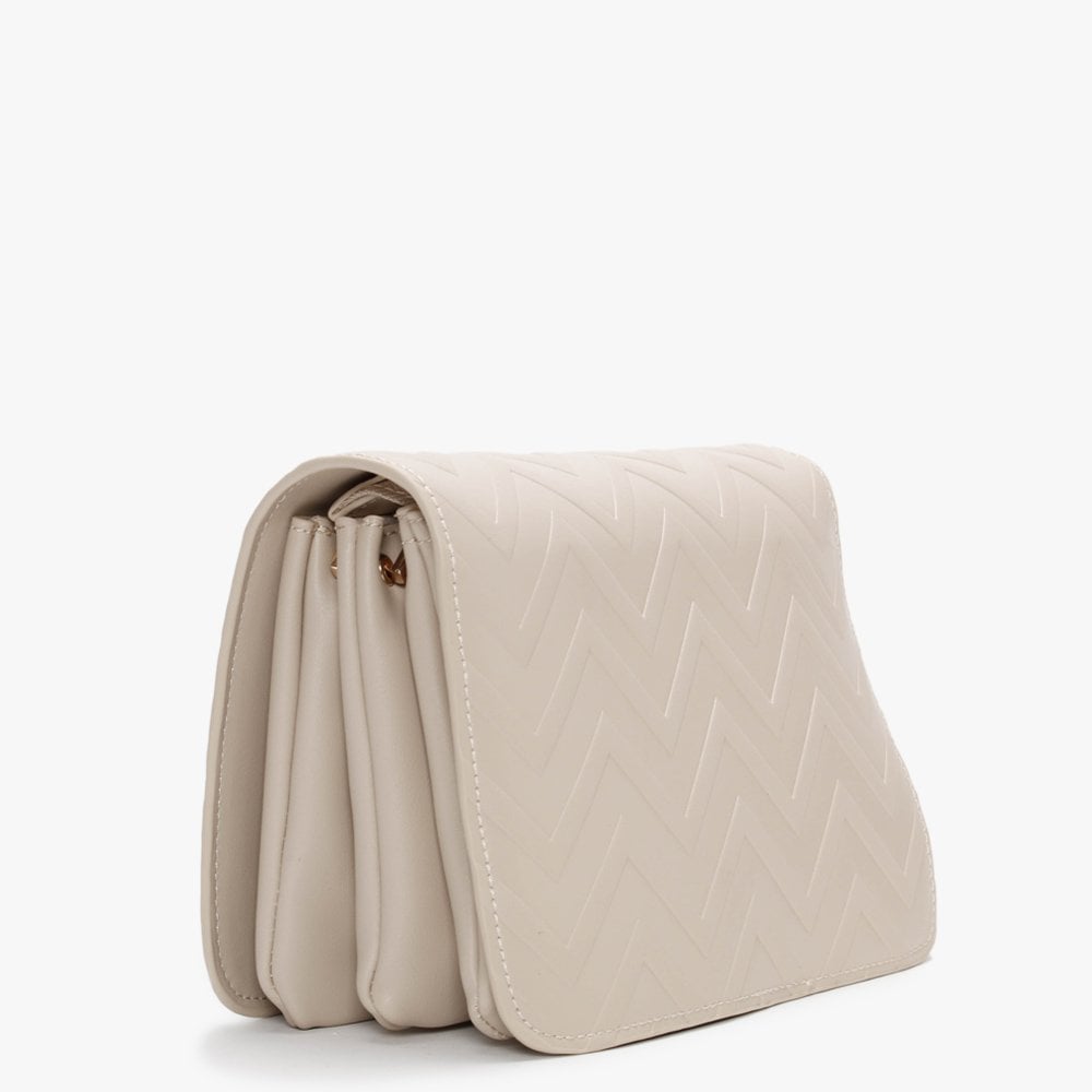 Fauno Ecru Chevron Satchel Bag