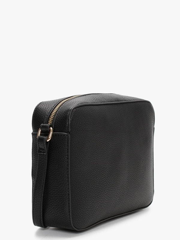Casper Pebbled Black Shoulder Bag