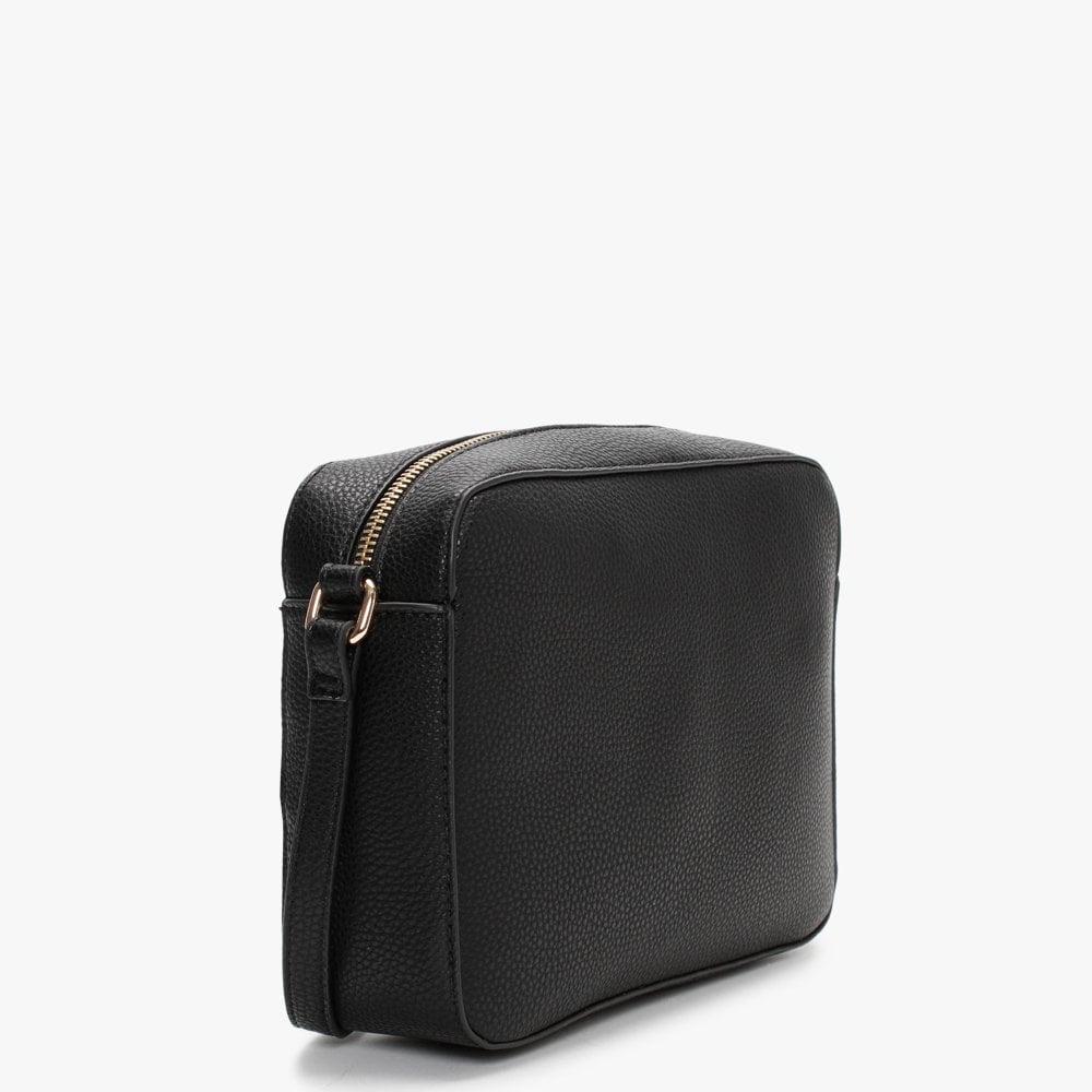 Casper Pebbled Black Shoulder Bag