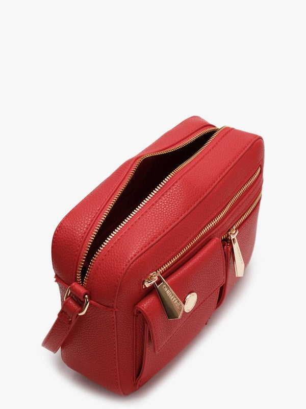 Casper Pebbled Rosso Shoulder Bag