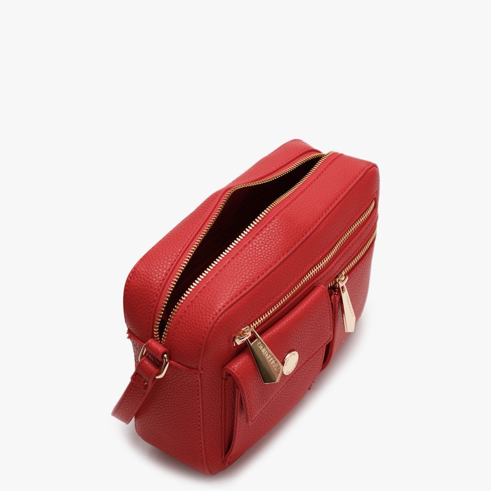 Casper Pebbled Rosso Shoulder Bag