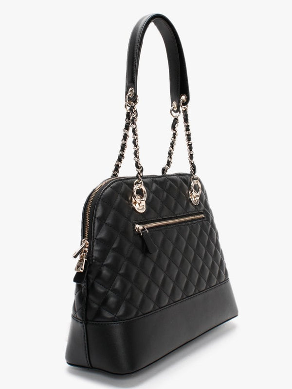Illy Quilted Black Shoulder Bag