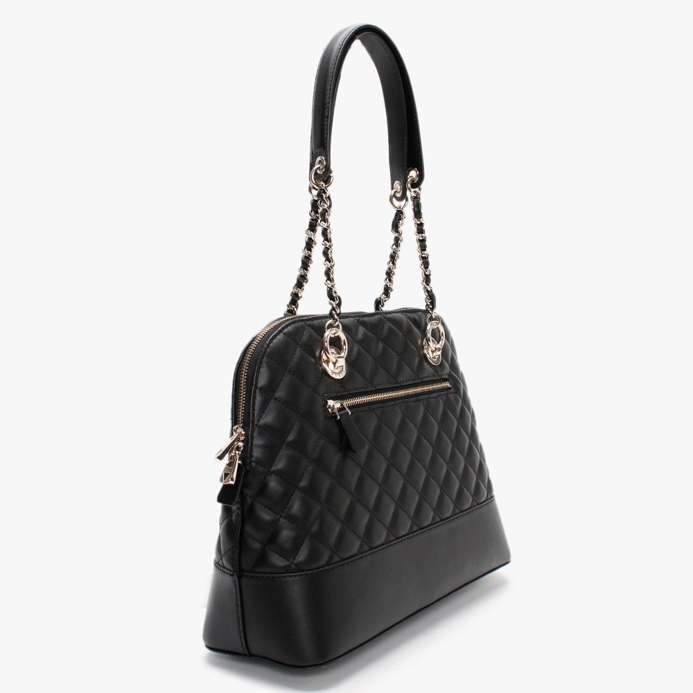 Illy Quilted Black Shoulder Bag