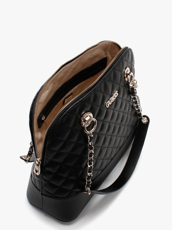 Illy Quilted Black Shoulder Bag