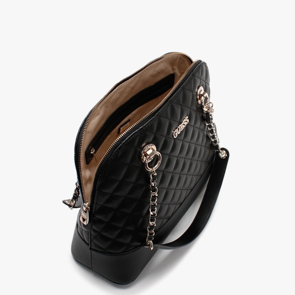Illy Quilted Black Shoulder Bag