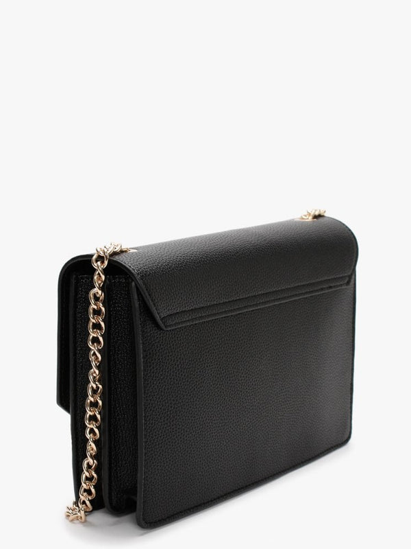 Sfinge Black Pebbled Satchel Bag