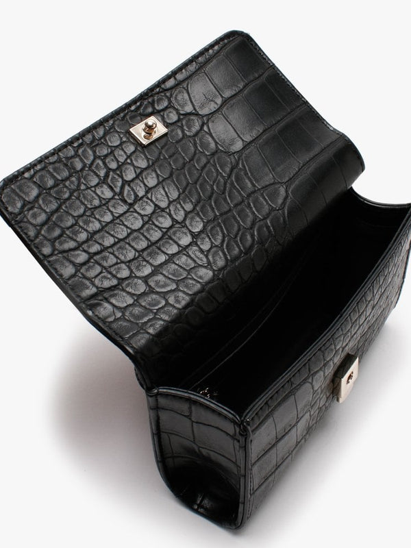 Audrey Black Moc Croc Belt Bag