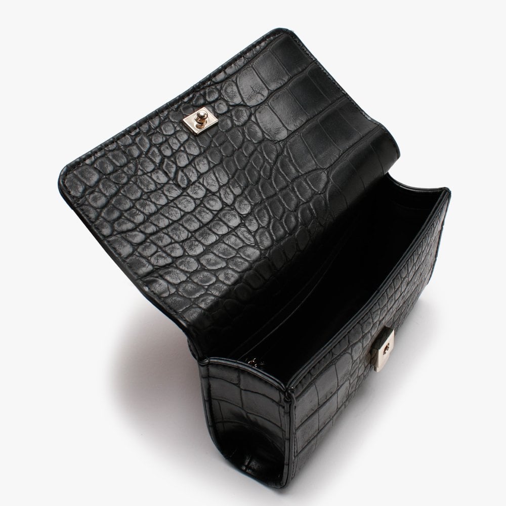 Audrey Black Moc Croc Belt Bag