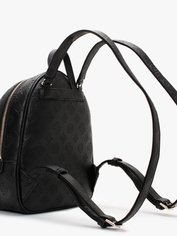 Dayane Black Repeat Logo Stamp Backpack