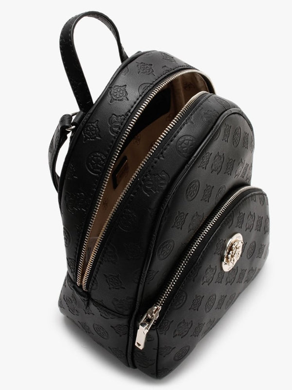 Dayane Black Repeat Logo Stamp Backpack