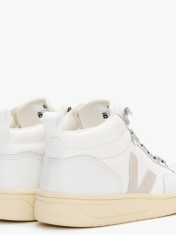 Roraima B Mesh White Natural Butter Sole High Top Trainers