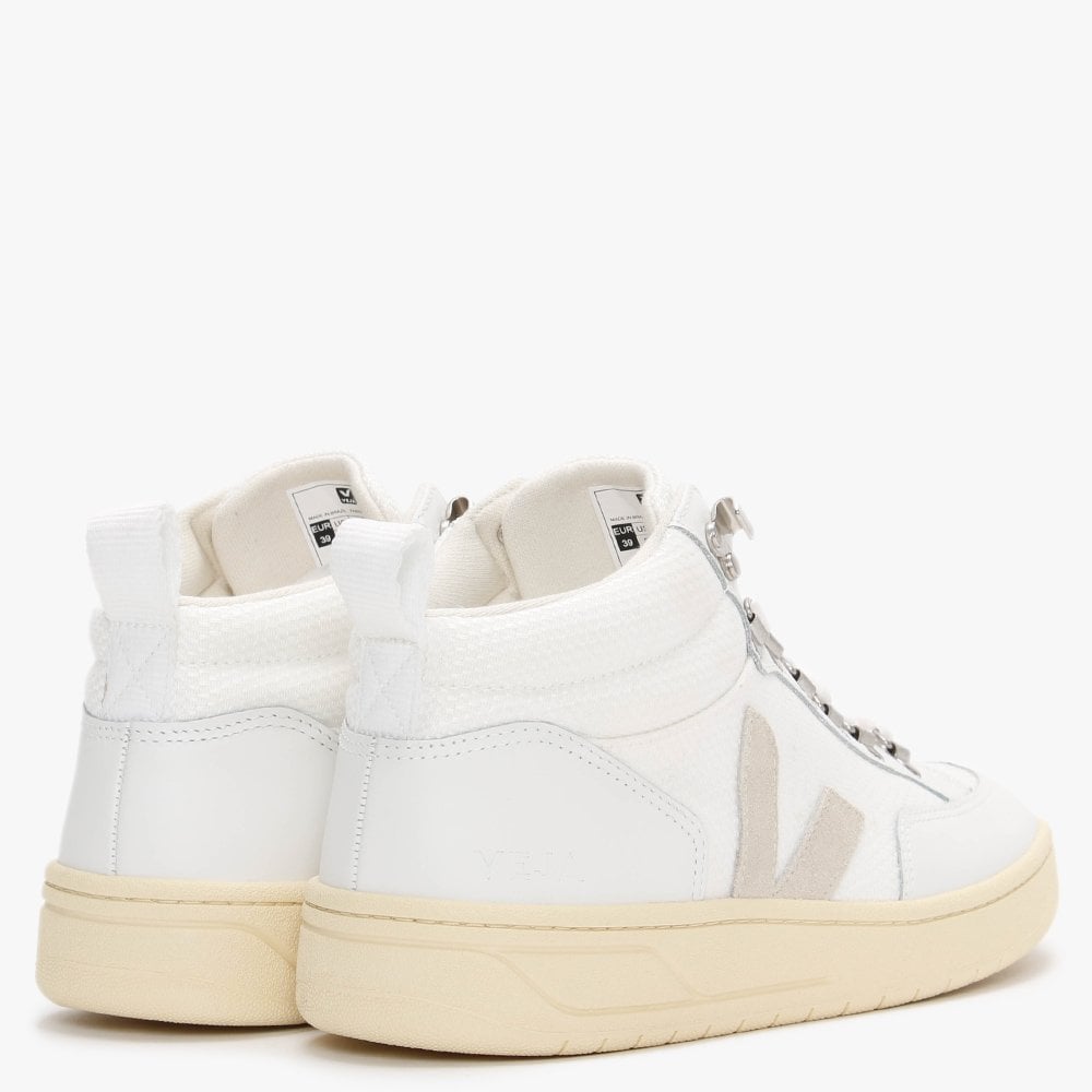 Roraima B Mesh White Natural Butter Sole High Top Trainers