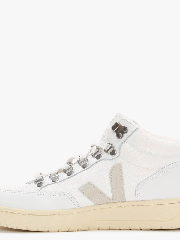 Roraima B Mesh White Natural Butter Sole High Top Trainers