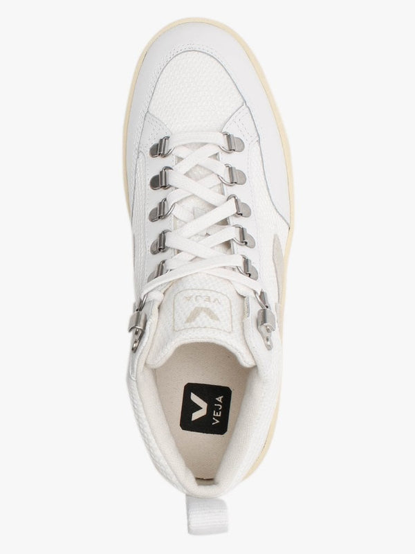 Roraima B Mesh White Natural Butter Sole High Top Trainers