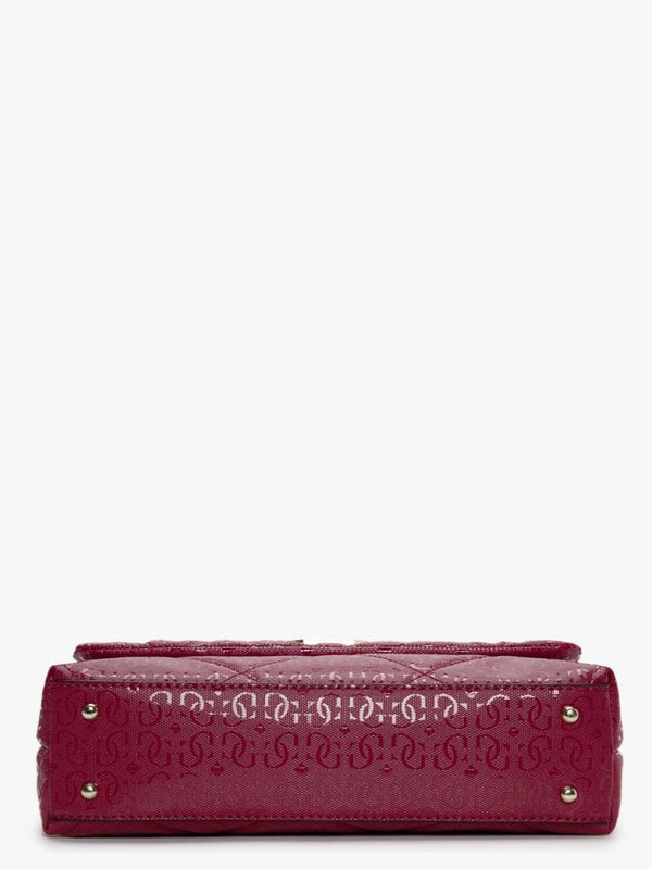 Dilla Quilted Berry Repeat Logo Cross-Body Bag