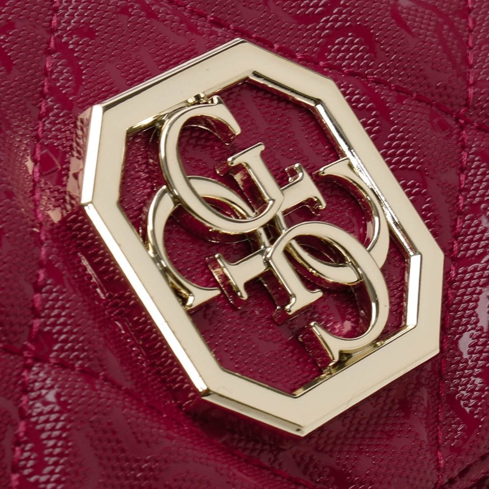 Dilla Quilted Berry Repeat Logo Cross-Body Bag