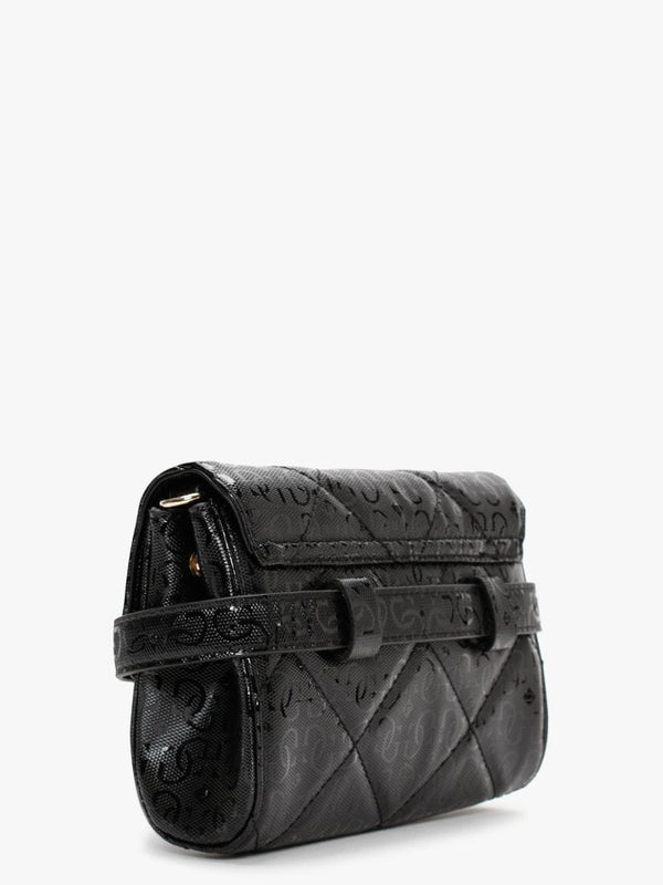 Dilla Black Repeat Logo Convertible Cross-Body Belt Bag