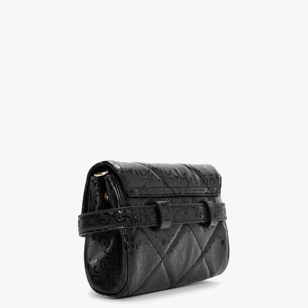 Dilla Black Repeat Logo Convertible Cross-Body Belt Bag