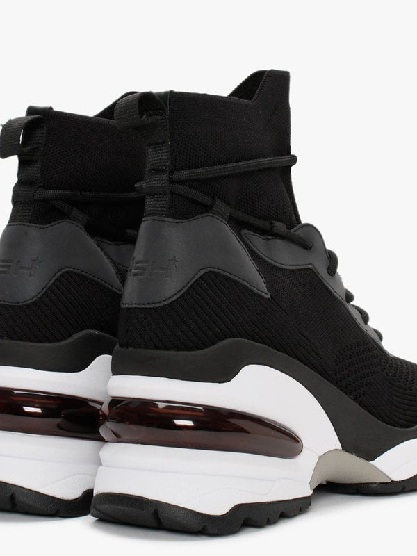 Drake Black Knitted High Top Trainers