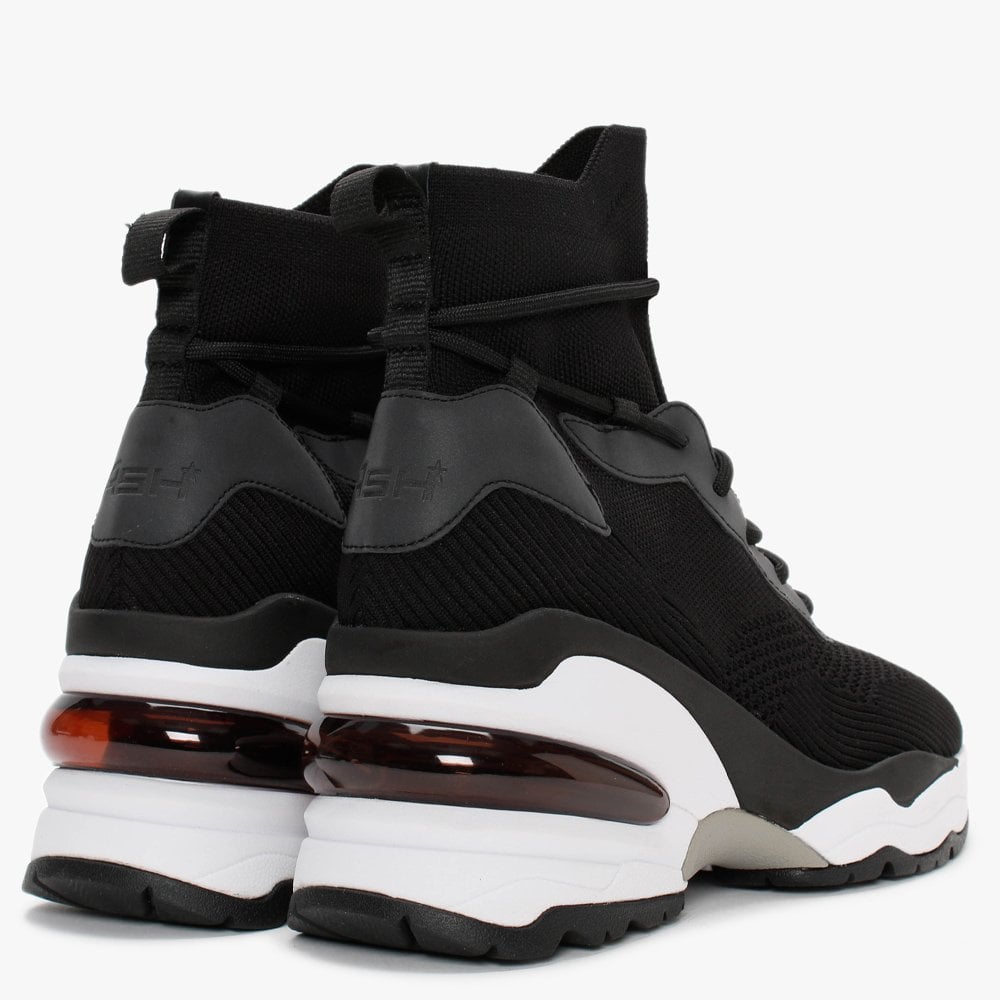 Drake Black Knitted High Top Trainers