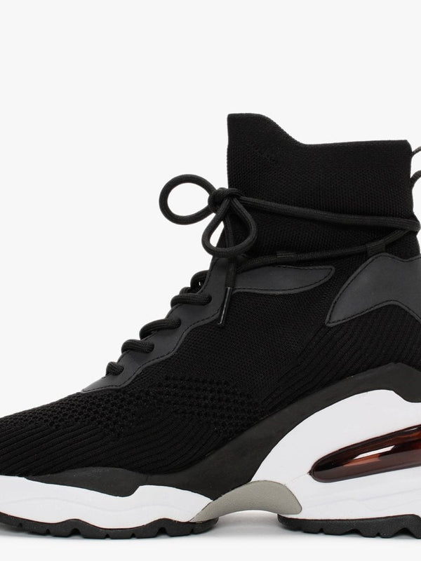 Drake Black Knitted High Top Trainers