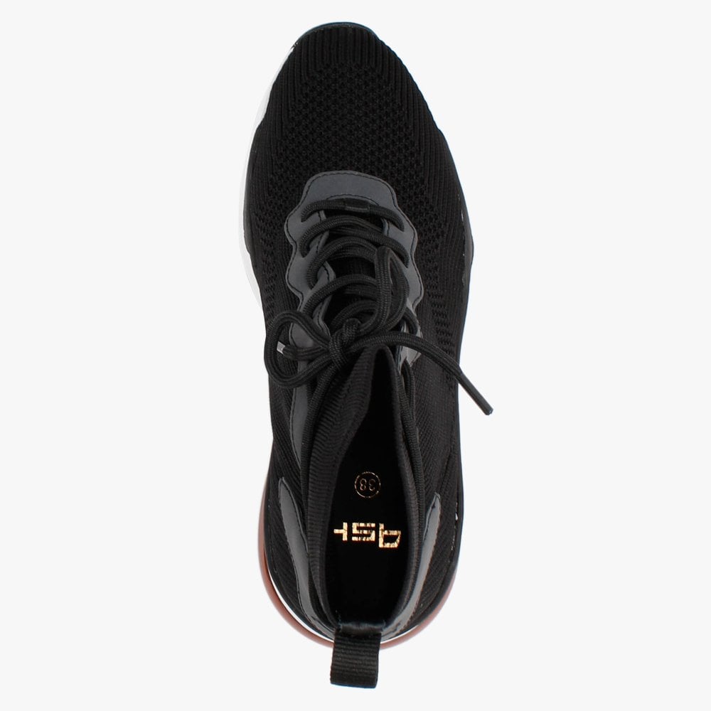 Drake Black Knitted High Top Trainers