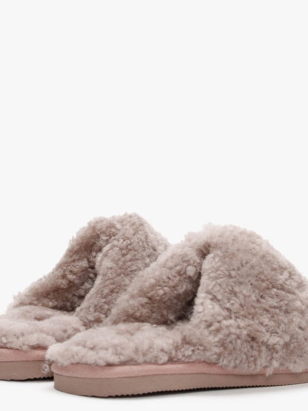 Socomf Pink Shearling Slippers