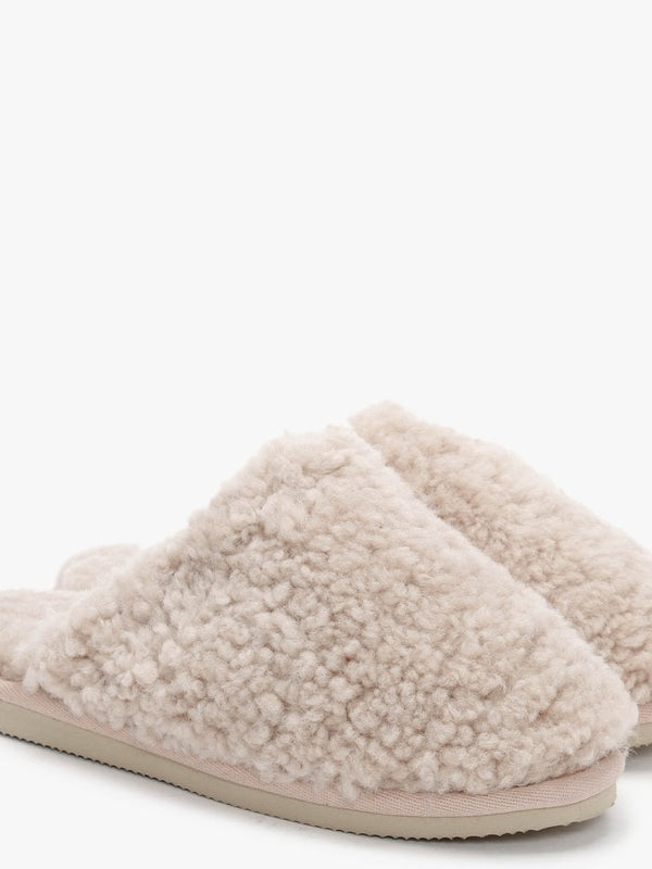 Socomf Cream Shearling Slippers