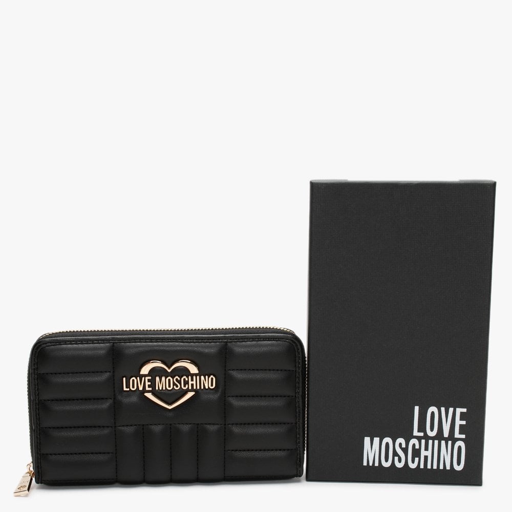 Stripe Quilt Black Purse