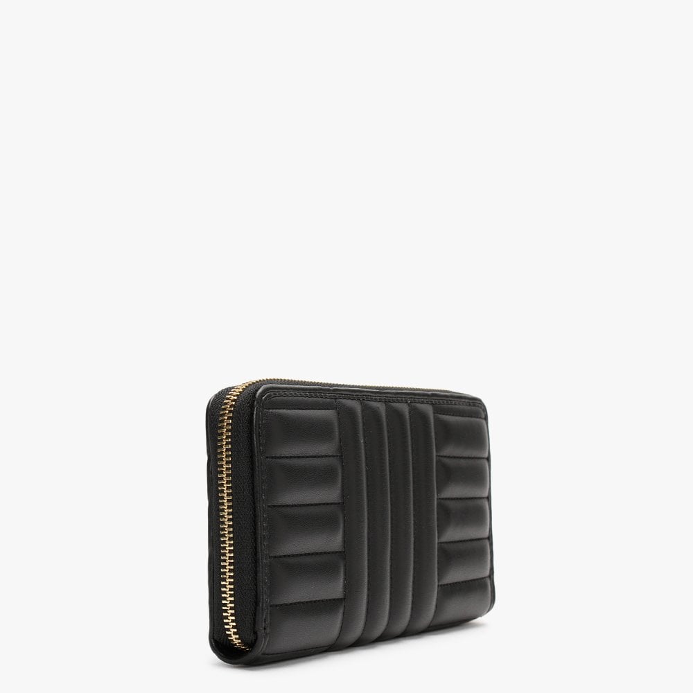 Stripe Quilt Black Purse