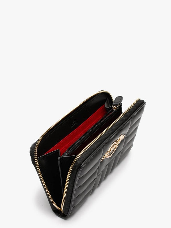 Stripe Quilt Black Purse