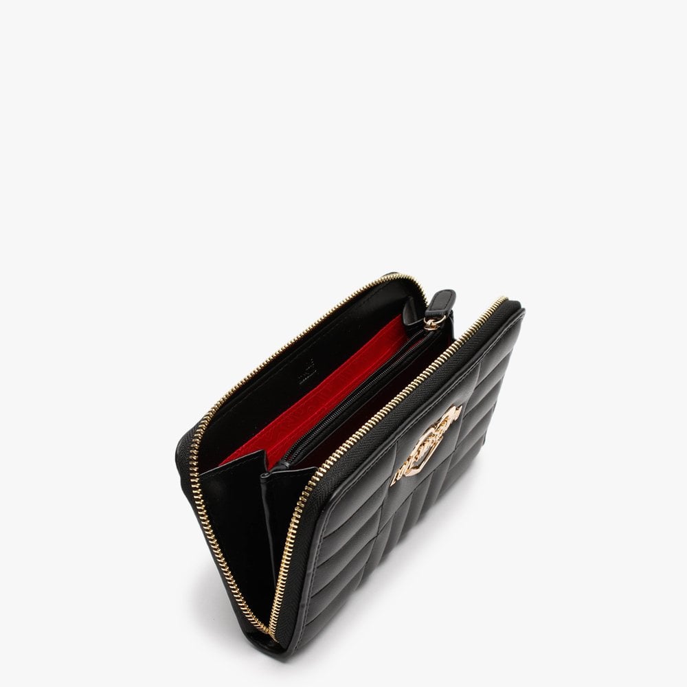 Stripe Quilt Black Purse
