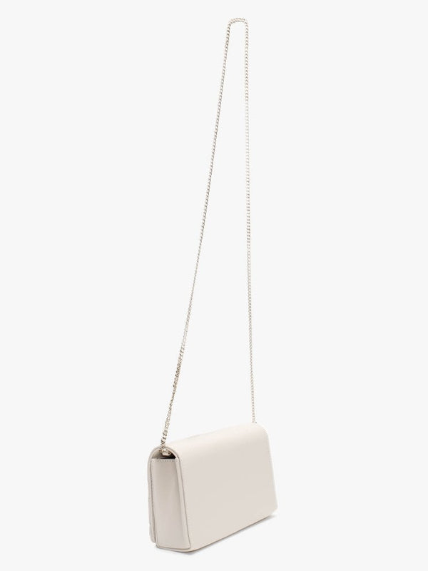 Flap Stud Beige Shoulder Bag