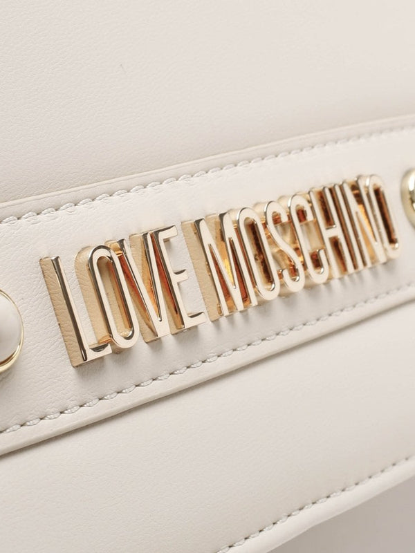 Flap Stud Beige Shoulder Bag