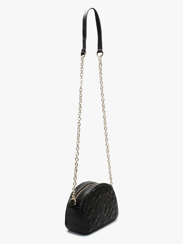 Diamond Quilt Black Cross-Body Bag