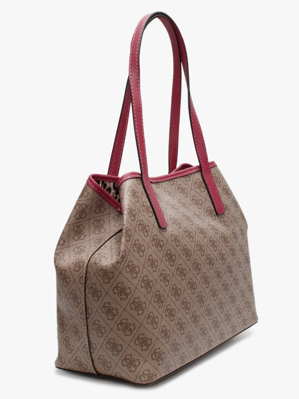 Vikky Signature Logo Brown Tote Bag