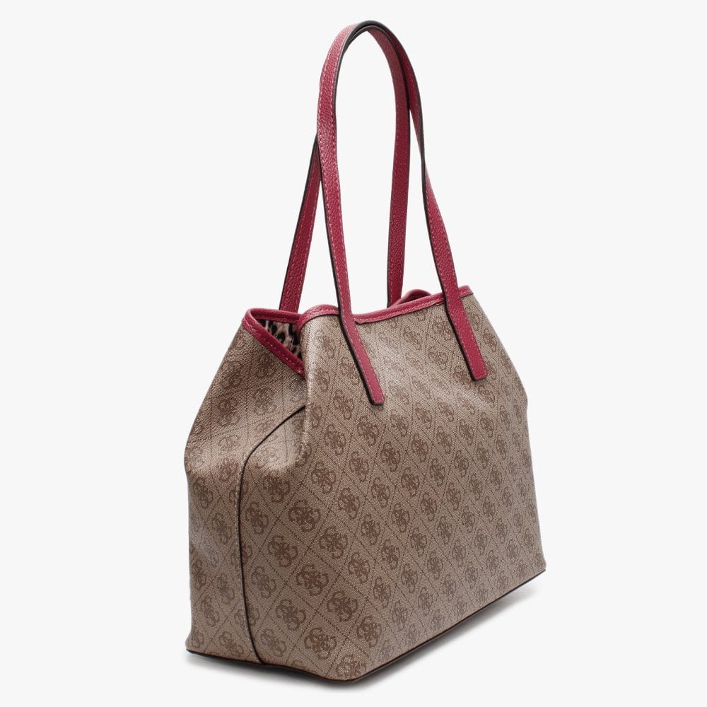 Vikky Signature Logo Brown Tote Bag