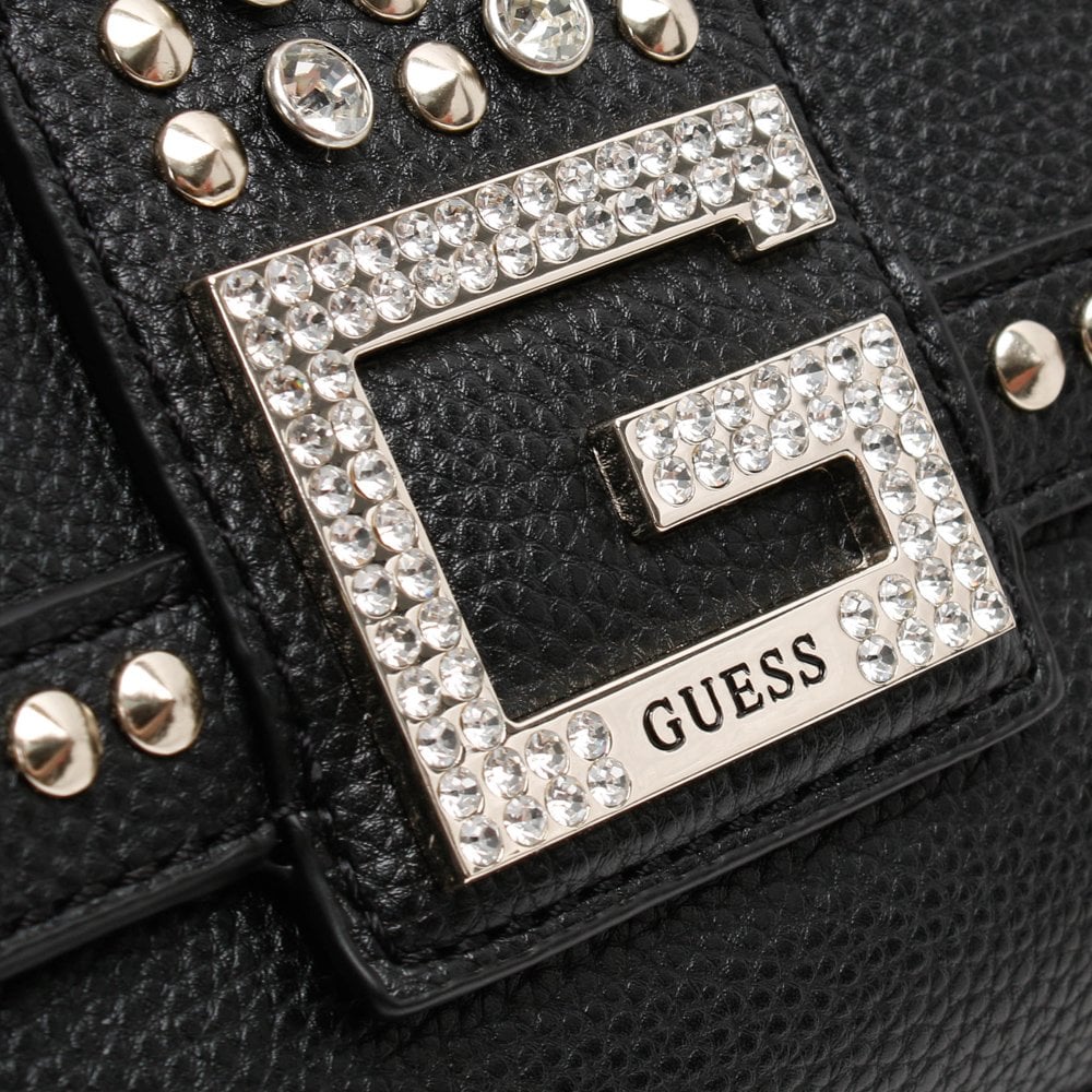 Bling Pebbled Black Shoulder Bag