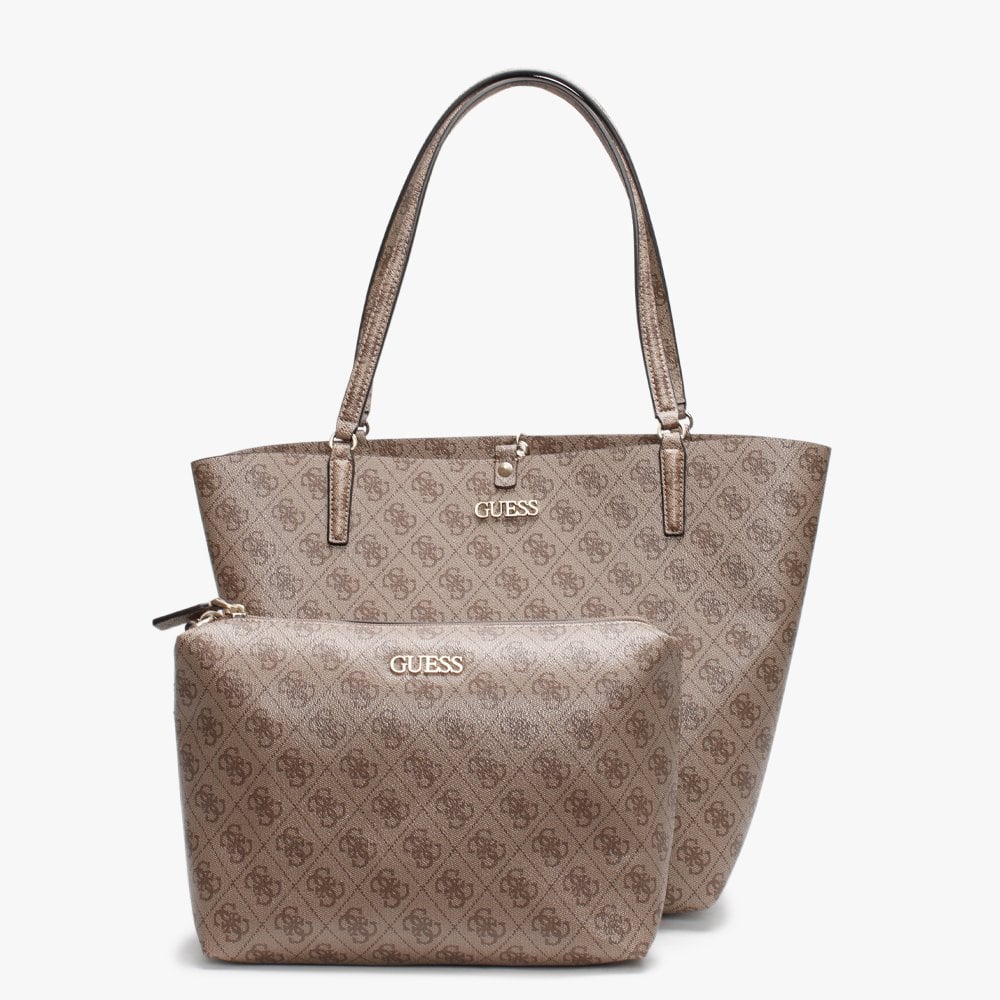 Alby Latte Repeat Logo Toggle Tote Bag