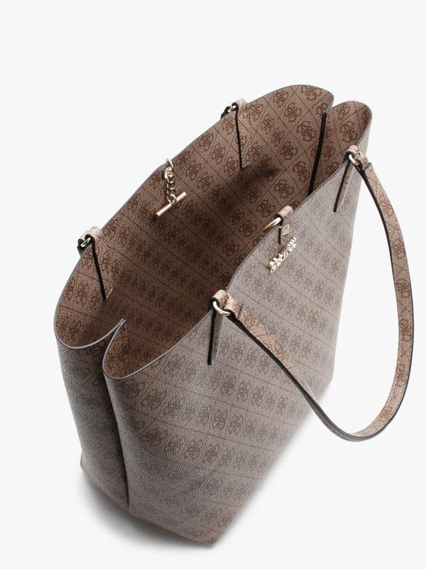 Alby Latte Repeat Logo Toggle Tote Bag