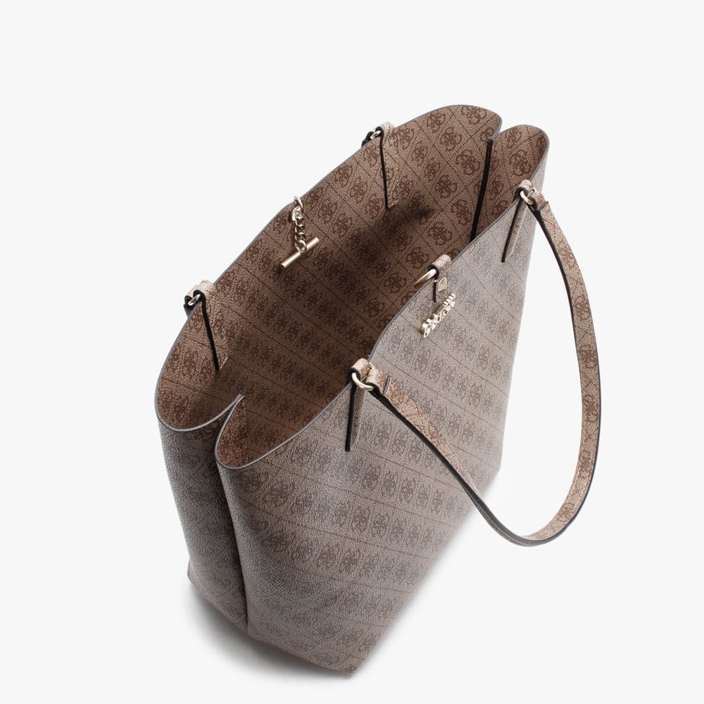 Alby Latte Repeat Logo Toggle Tote Bag