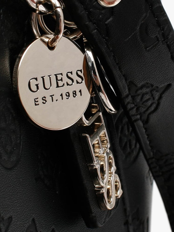 Noelle Elite Signature Stamp Logo Black Tote Bag