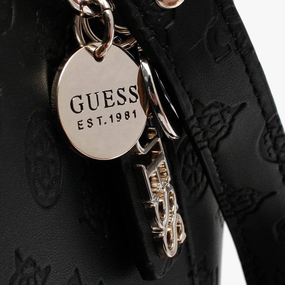 Noelle Elite Signature Stamp Logo Black Tote Bag