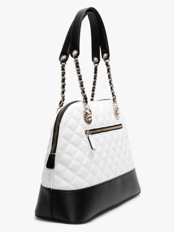 Illy Quilted White Multi Shoulder Bag