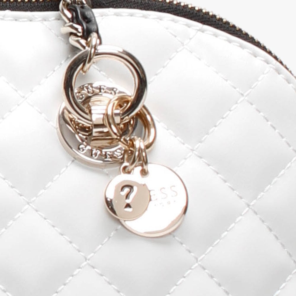 Illy Quilted White Multi Shoulder Bag