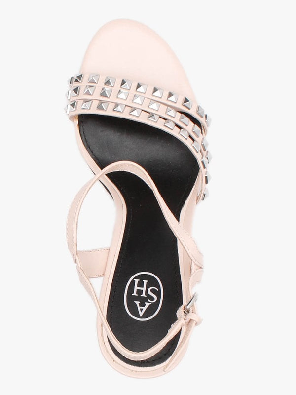 Hello Pink Leather Studded Sandals