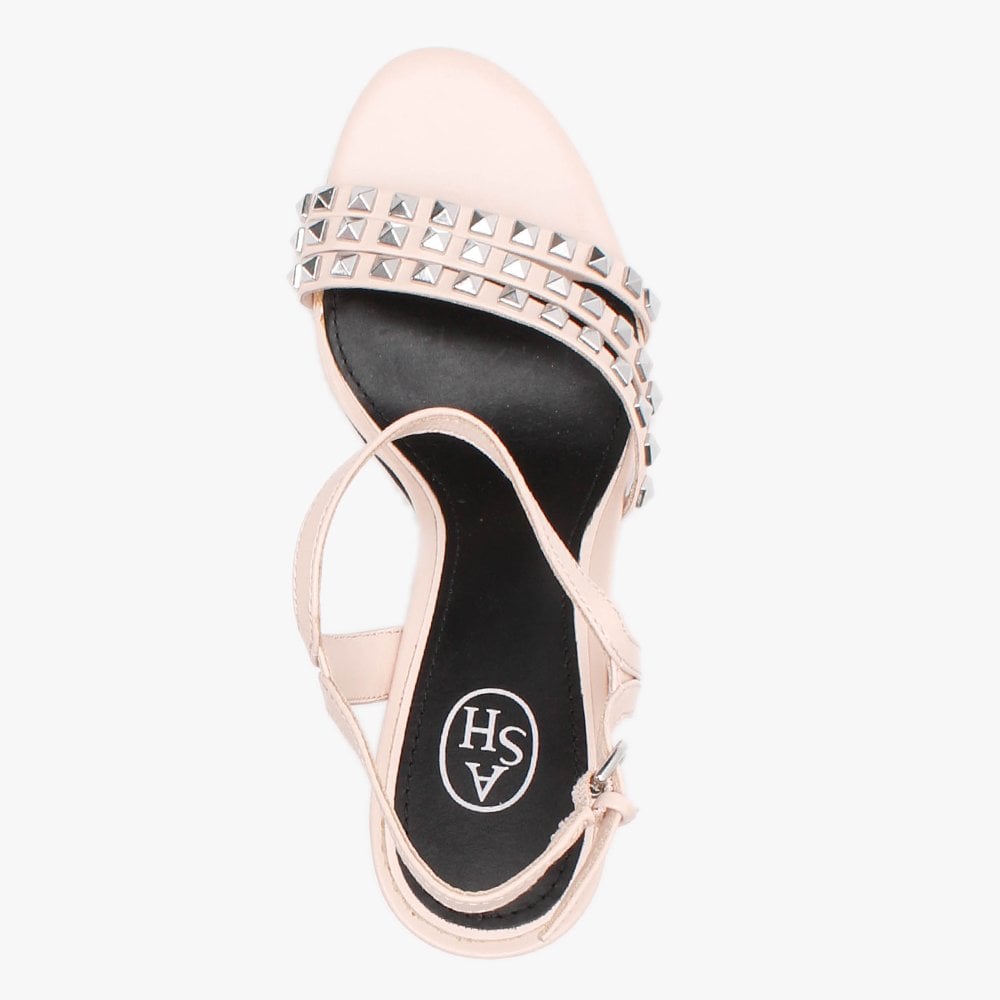 Hello Pink Leather Studded Sandals