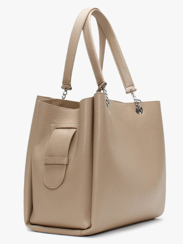 Tri Camel Pebbled Tote Bag